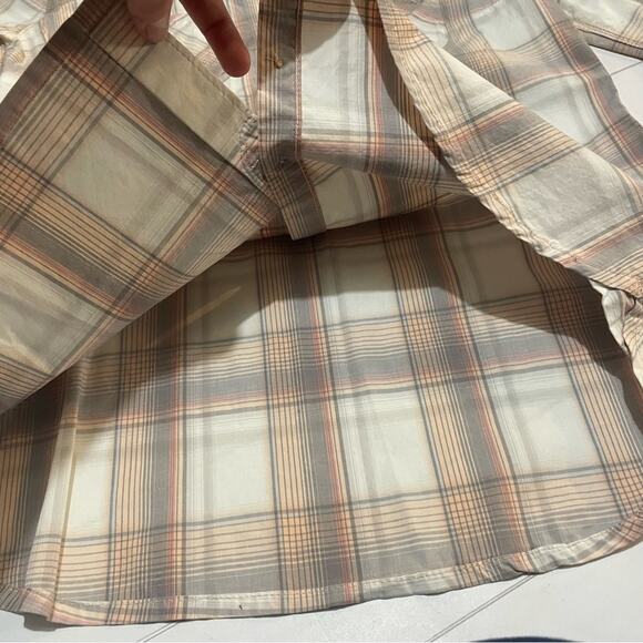 Carhartt Pink White Plaid Button Front Shirt Top Women’s Size Small‎ - Picture 9 of 15